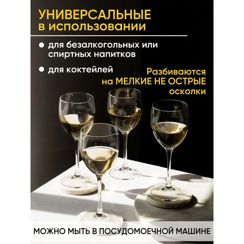 Набор бокалов для вина 350 мл 12 шт Etalon Arcoroc стекло цвет прозрачный  по цене 1821 ₽/шт. купить в Архангельске в интернет-магазине Леруа Мерлен