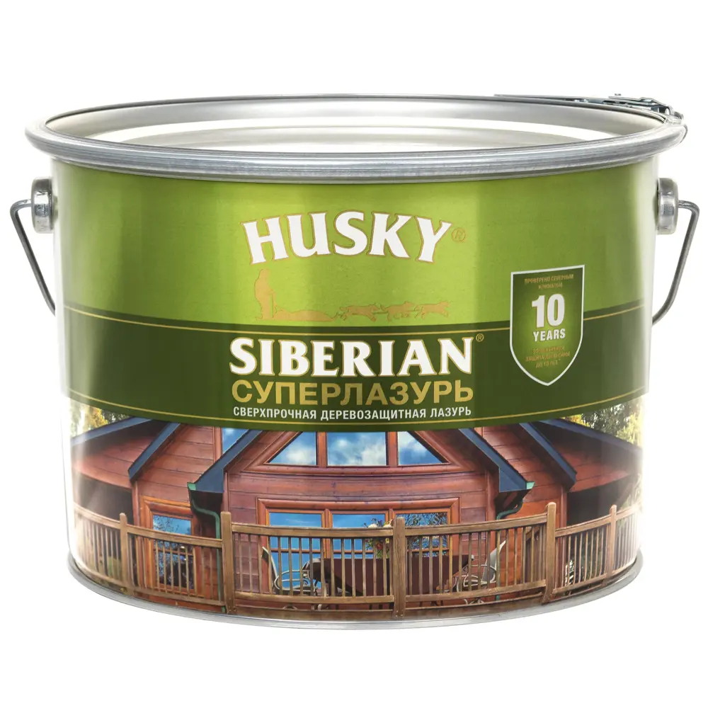 Лазурь для дерева Husky Siberian «Суперлазурь» полуглянцевая тиковое дерево  9 л ✳️ купить по цене 3067 ₽/шт. в Москве с доставкой в интернет-магазине  Леруа Мерлен