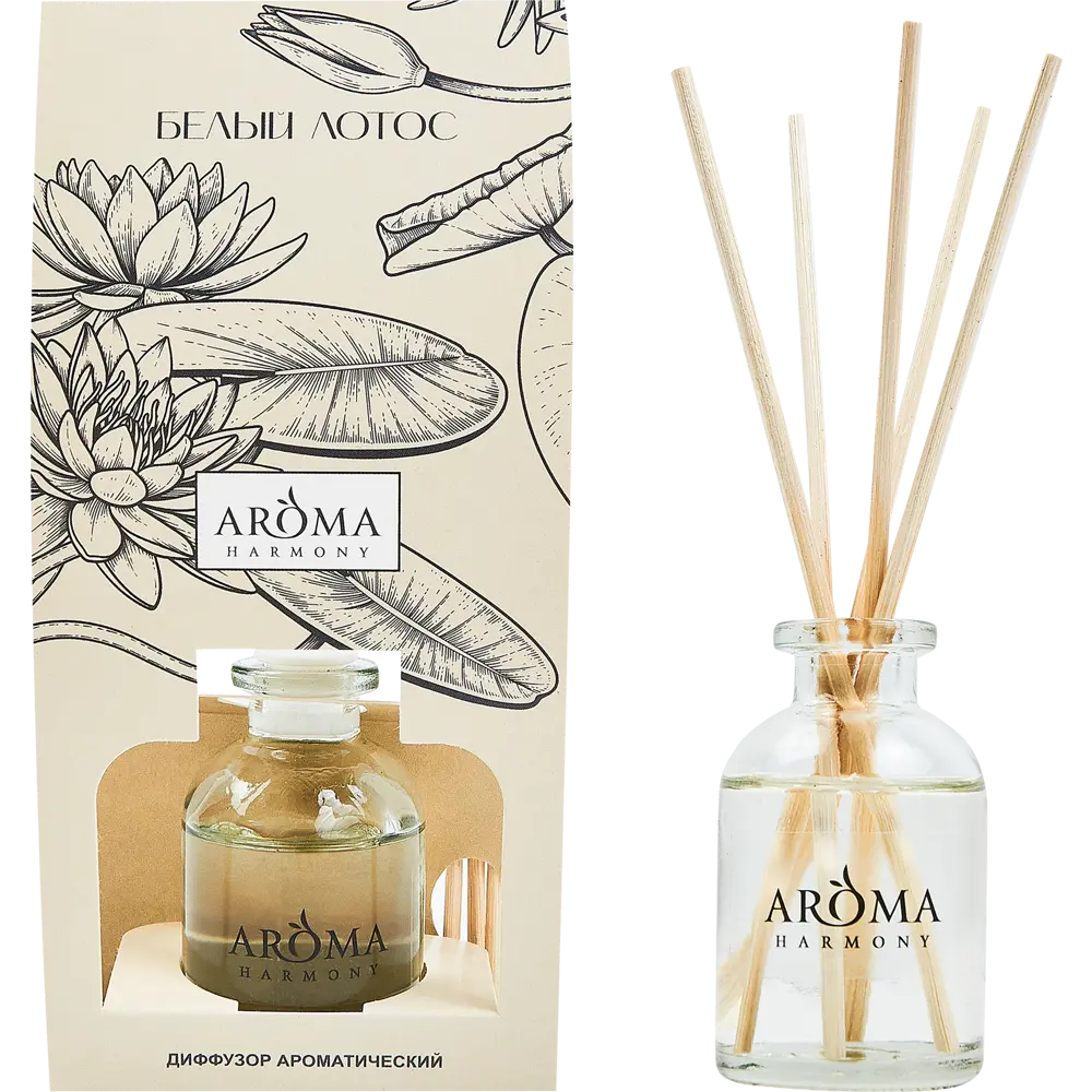 Ароматический диффузор Aroma Harmony Белый лотос 30 мл ✳️ купить по цене  173 ₽/шт. в Москве с доставкой в интернет-магазине Леруа Мерлен