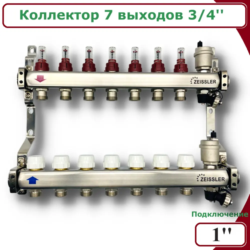 Watts Коллектор с расходомерами HKV/T-8