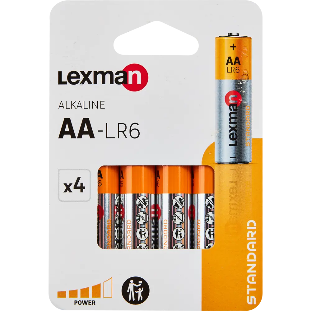 Батарейка алкалиновая Lexman АА 4 шт. ✳️ купить по цене 122 ₽/шт. в Петрозаводске с доставкой в интернет-магазине Лемана ПРО (Леруа Мерлен)