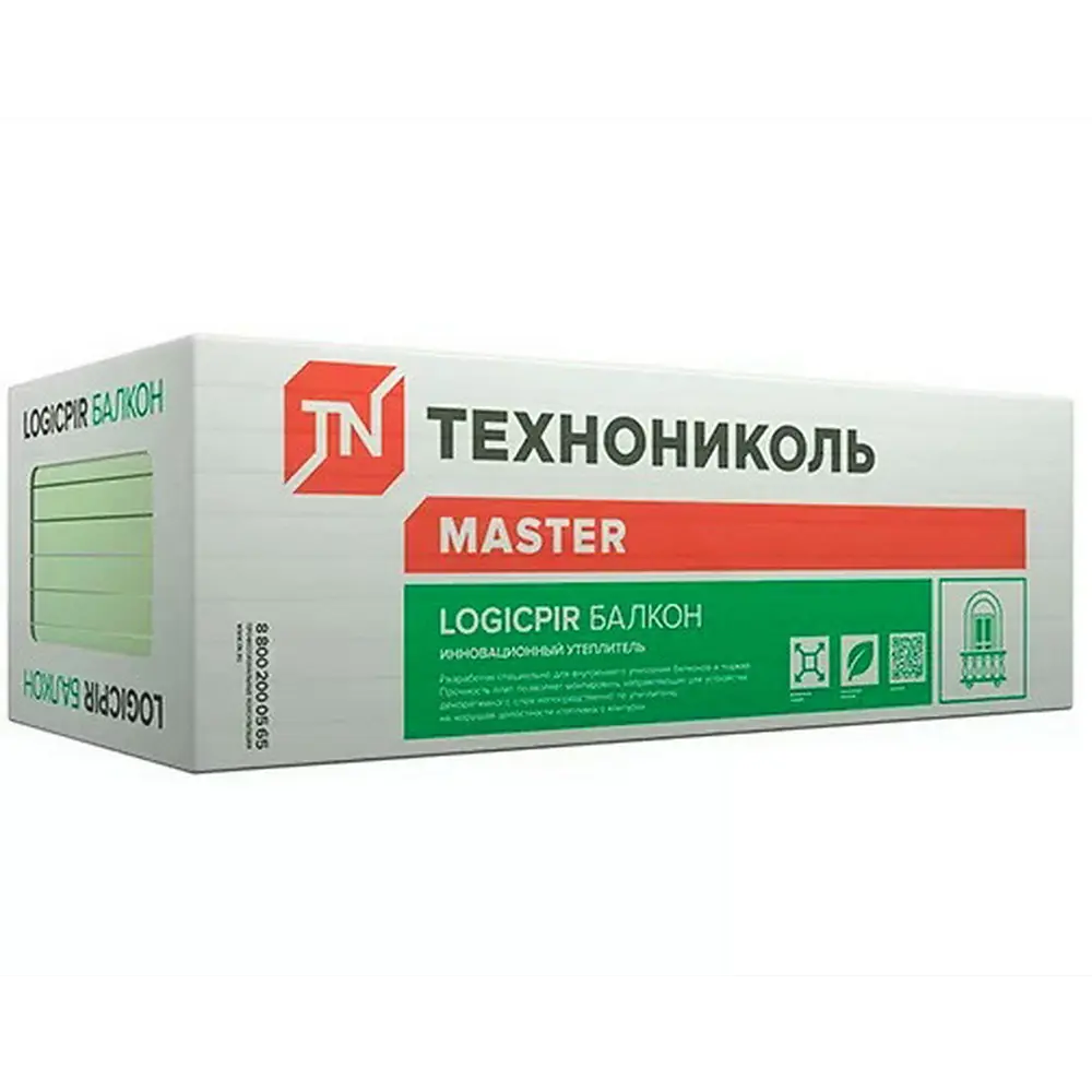 Теплоизоляционная PIR-плита Технониколь Master Logicpir Балкон Ф/Ф L-кромка 20мм 1.2х0.6мм 12шт 8.64м² ✳️ купить по цене 9998 ₽/шт. в Саранске с доставкой в интернет-магазине Лемана ПРО (Леруа Мерлен)