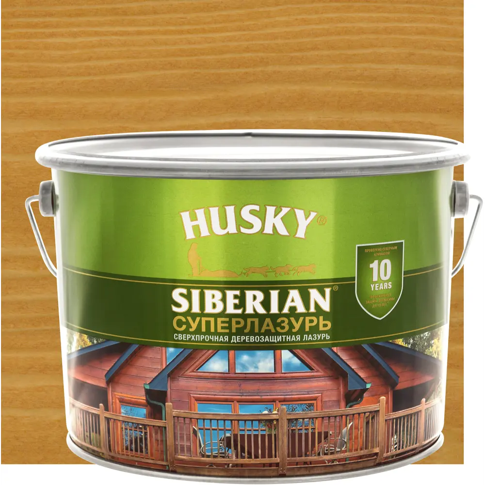 Лазурь для дерева Husky Siberian «Суперлазурь» полуглянцевая орегон 9 л ✳️  купить по цене 3067 ₽/шт. в Москве с доставкой в интернет-магазине Лемана  ПРО (Леруа Мерлен)