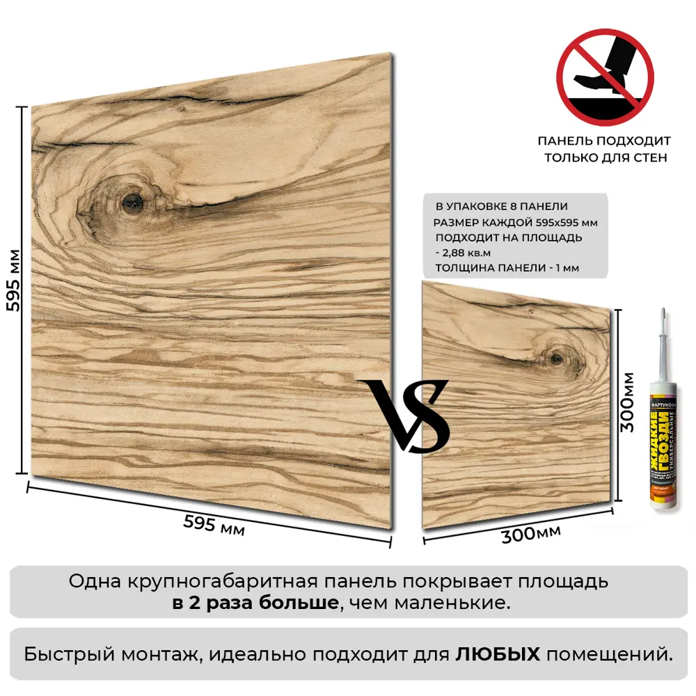 Комплект панелей ПВХ Deplast Бетон скрэтч серый 595х595х1мм 2.88м² 8шт ✳️  купить по цене 4599 ₽/шт. в Ульяновске с доставкой в интернет-магазине  Леруа Мерлен