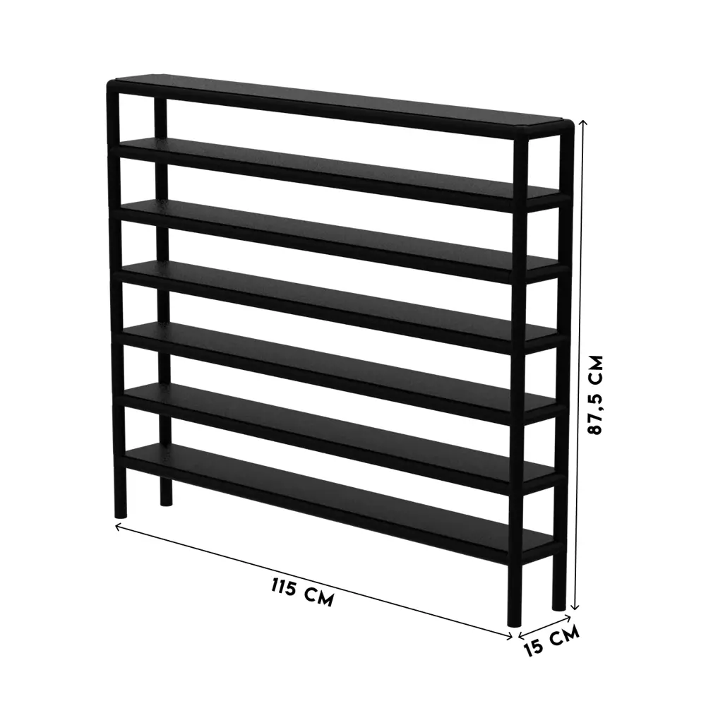 Стеллаж с полками Delta-loft 115x87.5x15 см металл/пластик цвет черный ✳️  купить по цене 10998 ₽/шт. в Москве с доставкой в интернет-магазине Леруа  Мерлен