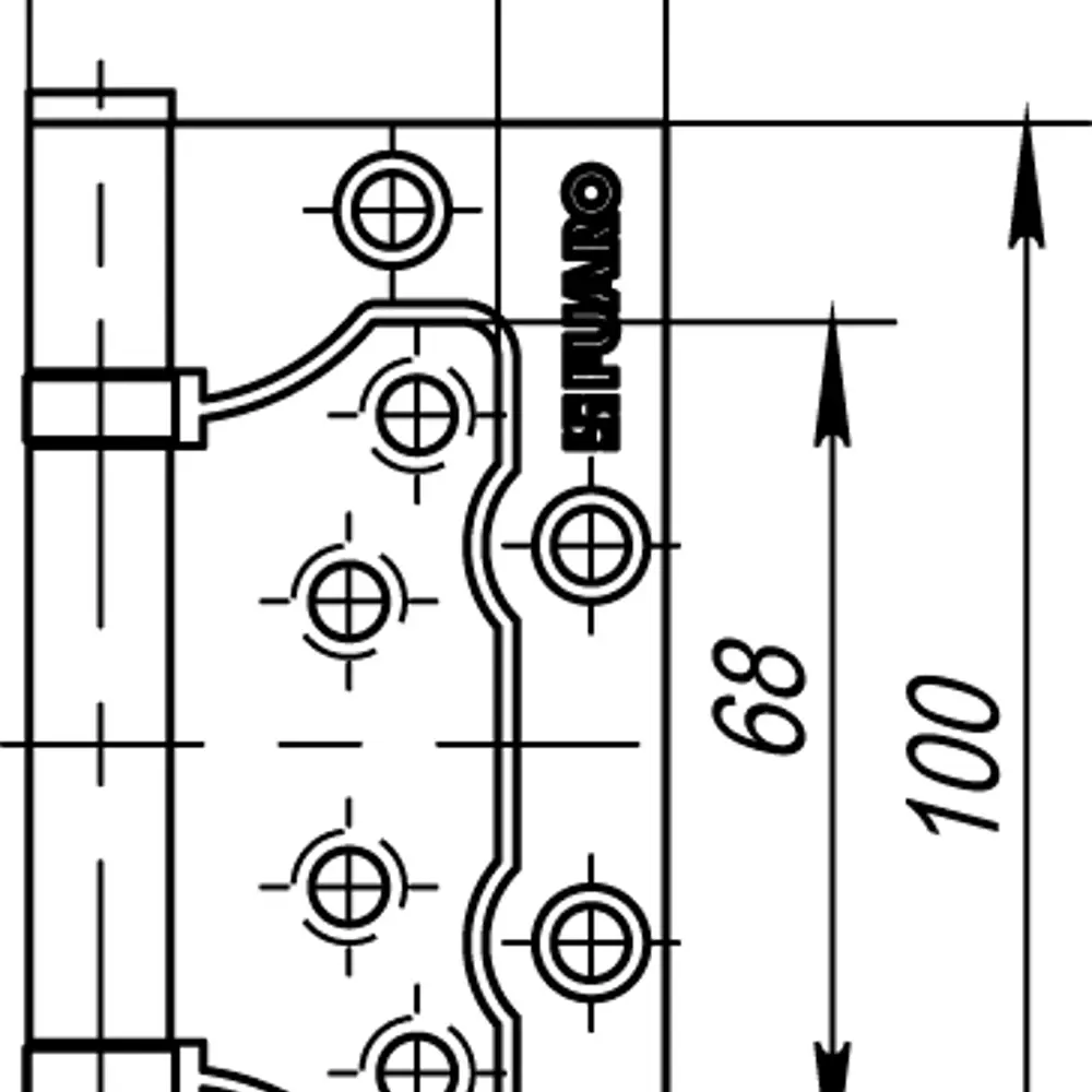 Петля без врезки N100500/2BB-BL/BL 100х75х2.5 мм сталь цвет матовый чёрный  по цене 198 ₽/шт. купить в Ульяновске в интернет-магазине Леруа Мерлен