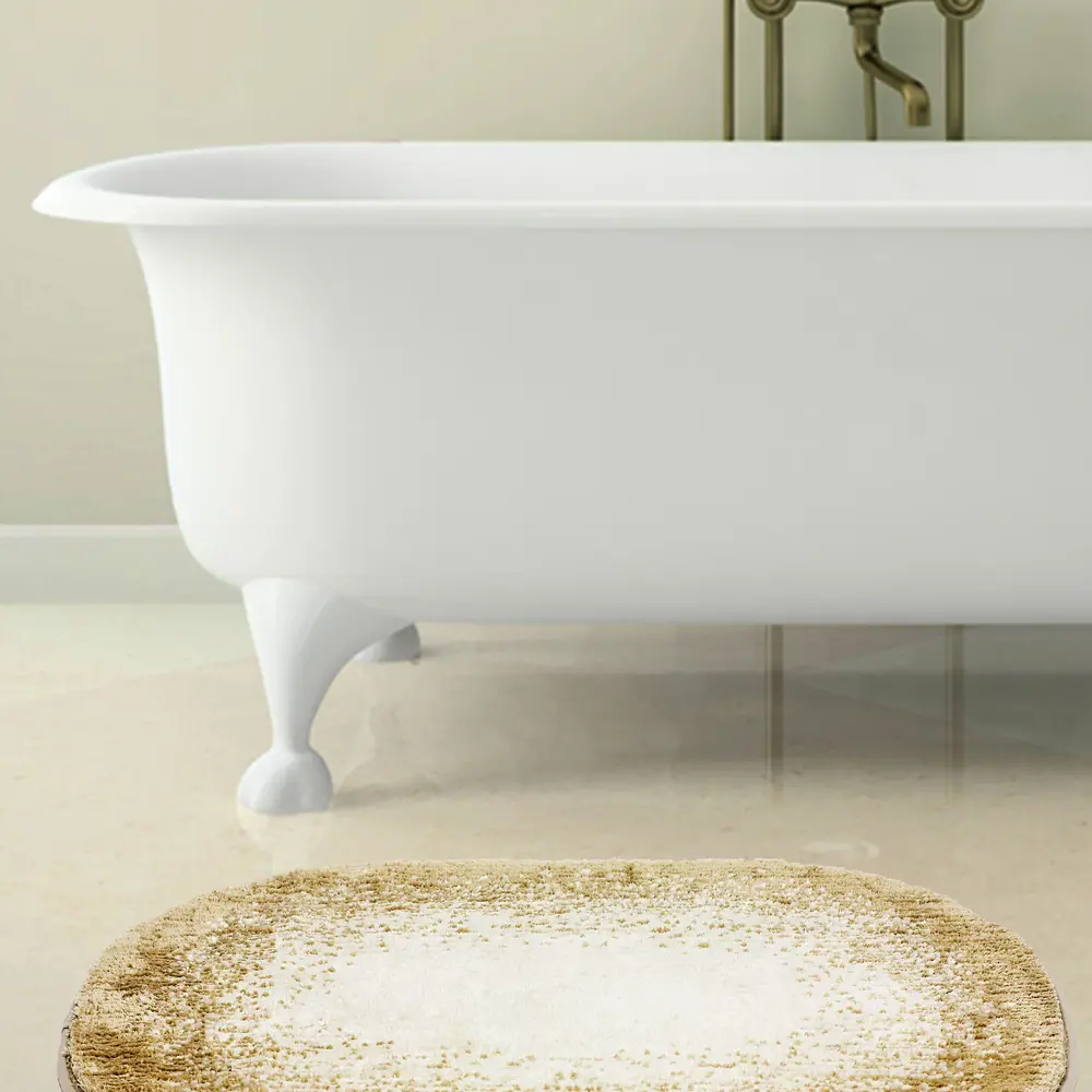 Коврик для ванной Bath Plus Фокус 60x90 см цвет бежевый по цене 1563 ₽/шт.  купить в Саратове в интернет-магазине Леруа Мерлен