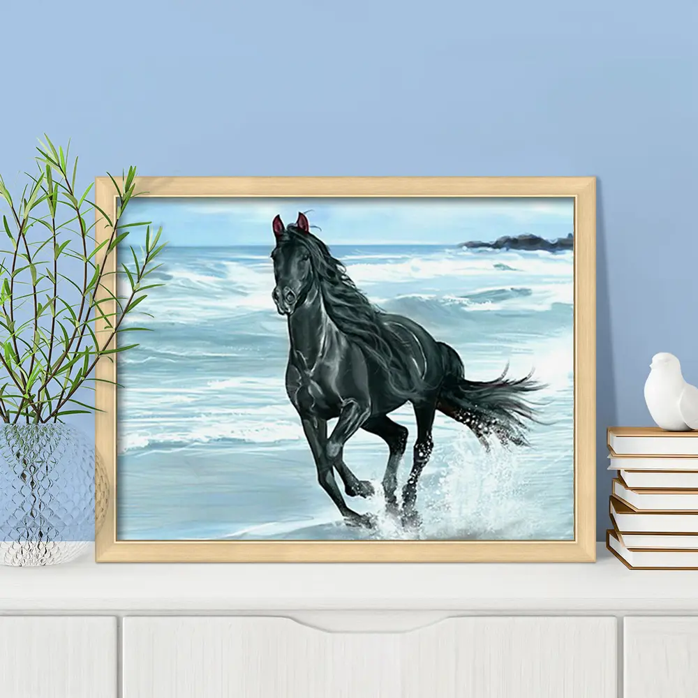 Картина стразами Черный конь АЖ-4045 по цене 1124 ₽/шт. купить в  Новокузнецке в интернет-магазине Леруа Мерлен