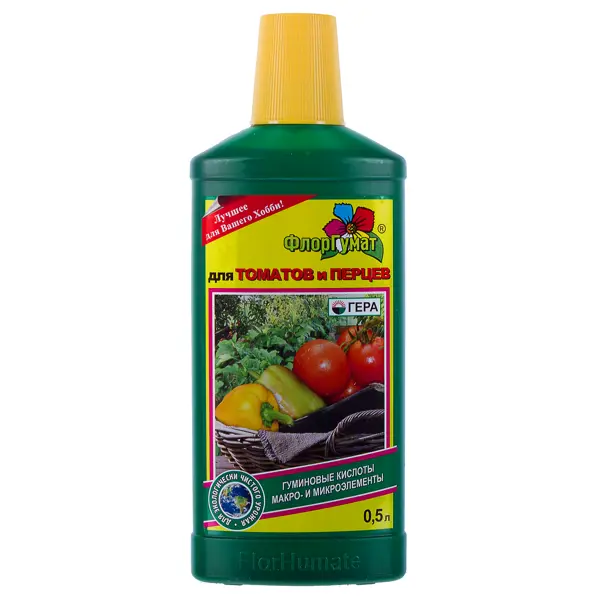 Удобрение ФлорГумат для томатов и перцев 0.5 кг удобрение флоргумат для огурцов и кабачков 0 5 кг