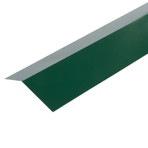фото Планка карнизная с полиэстеровым покрытием 2 м цвет зелёный без бренда