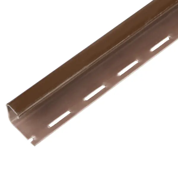 J-профиль для фасадных панелей Fineber 3000 мм цвет коричневый профиль стартовый dacha для фасадных панелей металл 2 м