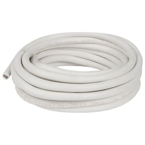 Провод Ореол ПВС 2x2.5 мм 5 м ГОСТ цвет белый кабель ореол nym 3x1 5 мм 100 м гост серый