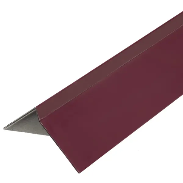 Планка ветровая для мягкой кровли 2 м. красный планка карнизная с полиэстеровым покрытием 2 м красный