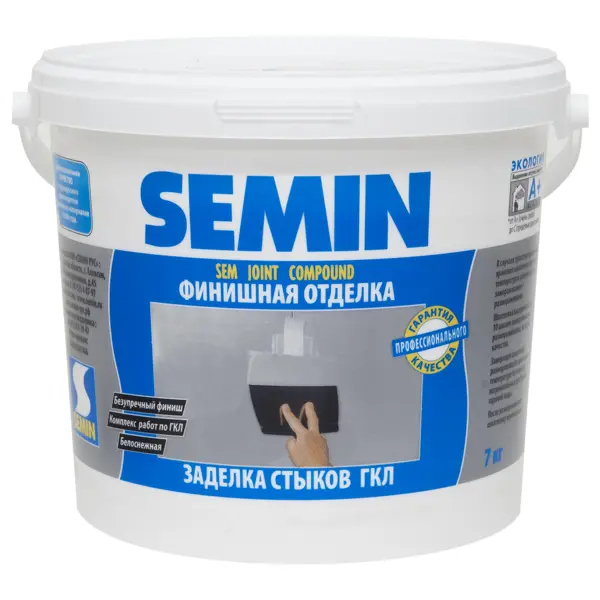 фото Шпаклёвка для заделки швов semin sem joint compound 7 кг