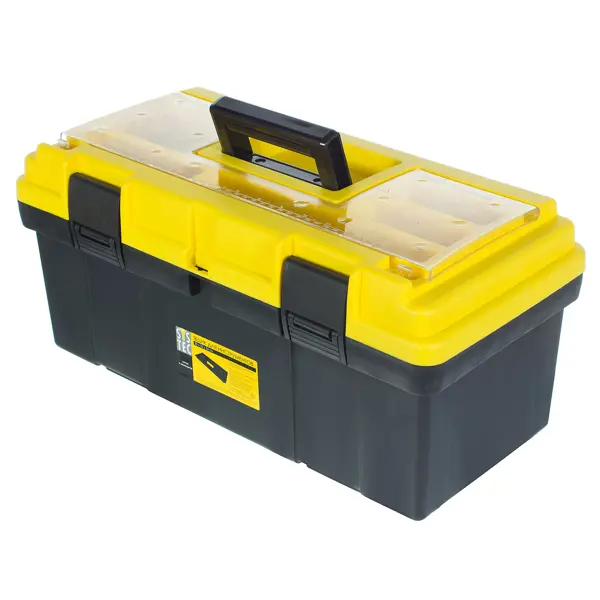 Ящик для инструмента Systec BEX19-3 240x230x500 мм, пластик, цвет чёрно-жёлтый ящик органайзер для инструмента двусторонний со сменными вставками 32 5х28х8 5 см profbox еd 31