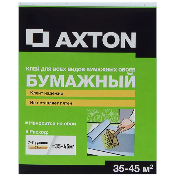 Клей для бумажных обоев Axton 35-45 м² клей для тяжелых обоев усиленный готовый axton 30 м²