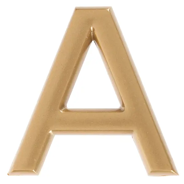 Буква «А» Larvij самоклеящаяся 40x32 мм пластик цвет матовое золото буква б larvij большая чёрный