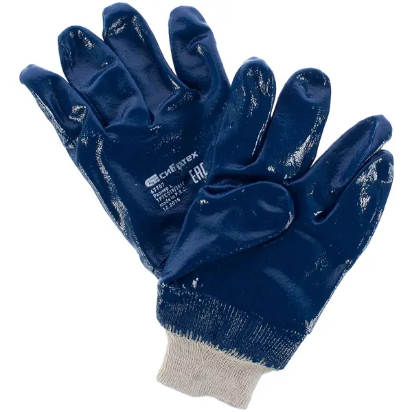 Перчатки хлопчатобумажные обливные Сибртех размер 9/L 67757 маслобензостойкие полиэфирные перчатки сибртех