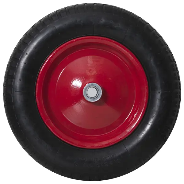 Колесо для тачки пневматическое WB6418-8S, размер 3.25/3.00-8, диаметр втулки 20 мм. D355 мм. полиуретановое колесо цельнолитое для садовой тачки или строительной тележки fachmann