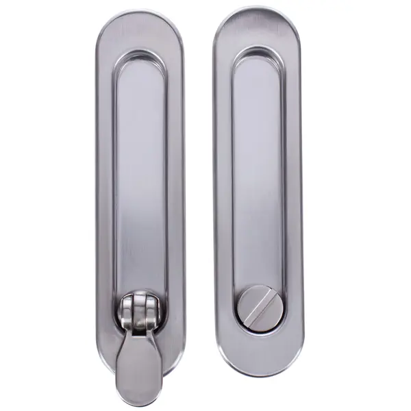 Ручка для раздвижных дверей с механизмом SH011-BK SN-3, цвет матовый никель торцевой захват для раздвижных дверей renz