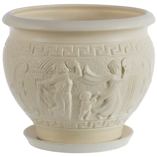 Горшок цветочный Олимпия ø26.5 h22.5 см v8.1 л керамика белый керамический бордюр beryoza ceramica береза керамика