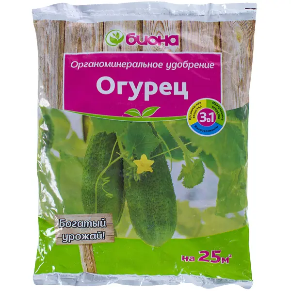 Удобрение «Биона» для огурцов ОМУ 0.5 кг удобрение агрикола для огурцов и кабачков 50г