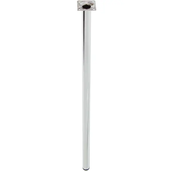 Ножка круглая 800х30 мм цвет хром подпятник для ножек стола регулируемый larvij d50
