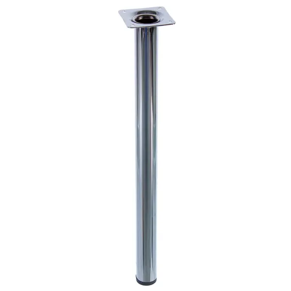 Ножка круглая 400х30 мм цвет хром металлическая ручка для мебели blumenhaus
