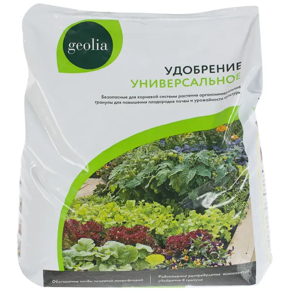 Удобрение Geolia универсальное органоминеральное 5 кг удобрение органоминеральное биостик палочки 250 г