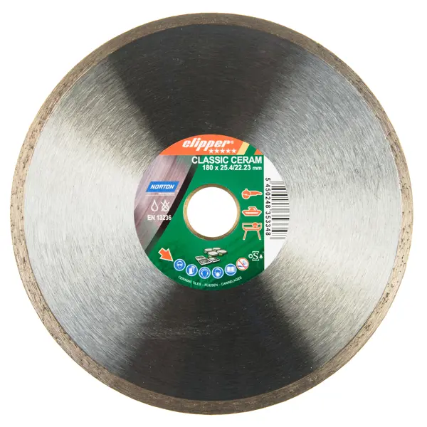 Диск алмазный для плитки Norton 180x25.4/22.2 мм диск алмазный по бетону norton 70184603373 150x22 2 мм