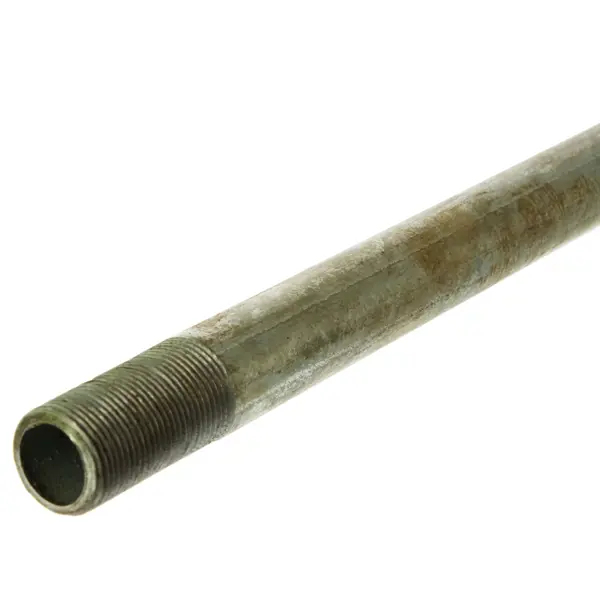 Труба с наружной резьбой d 20 мм L 2 м оцинкованная сталь труба с наружной резьбой d 25 мм l 2 м оцинкованная сталь
