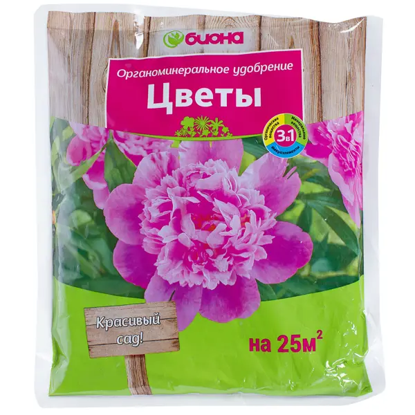 Удобрение «Биона» для цветов ОМУ 0.5 кг удобрение палочки для цветов etisso 60 г