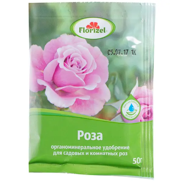 Удобрение Florizel для роз ОМУ 0.05 кг удобрение florizel сапропель гранулированное оу 2 кг
