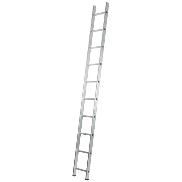 Лестница приставная 1-секционная Standers до 3.8м 10 ступеней лестница раскладная выдвижная 3 секционная standers до 5 91м 8 ступеней