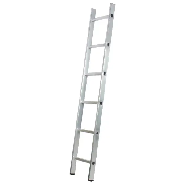 Лестница приставная 1-секционная Standers до 2.8м 6 ступеней лестница раскладная выдвижная 3 секционная standers до 8 11м 11 ступеней