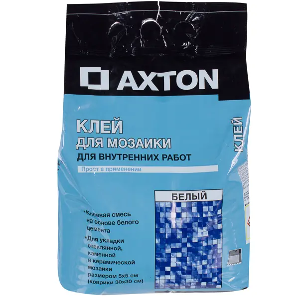 Клей для мозаики Axton 5 кг шпатлевка axton для osb белый 1 кг