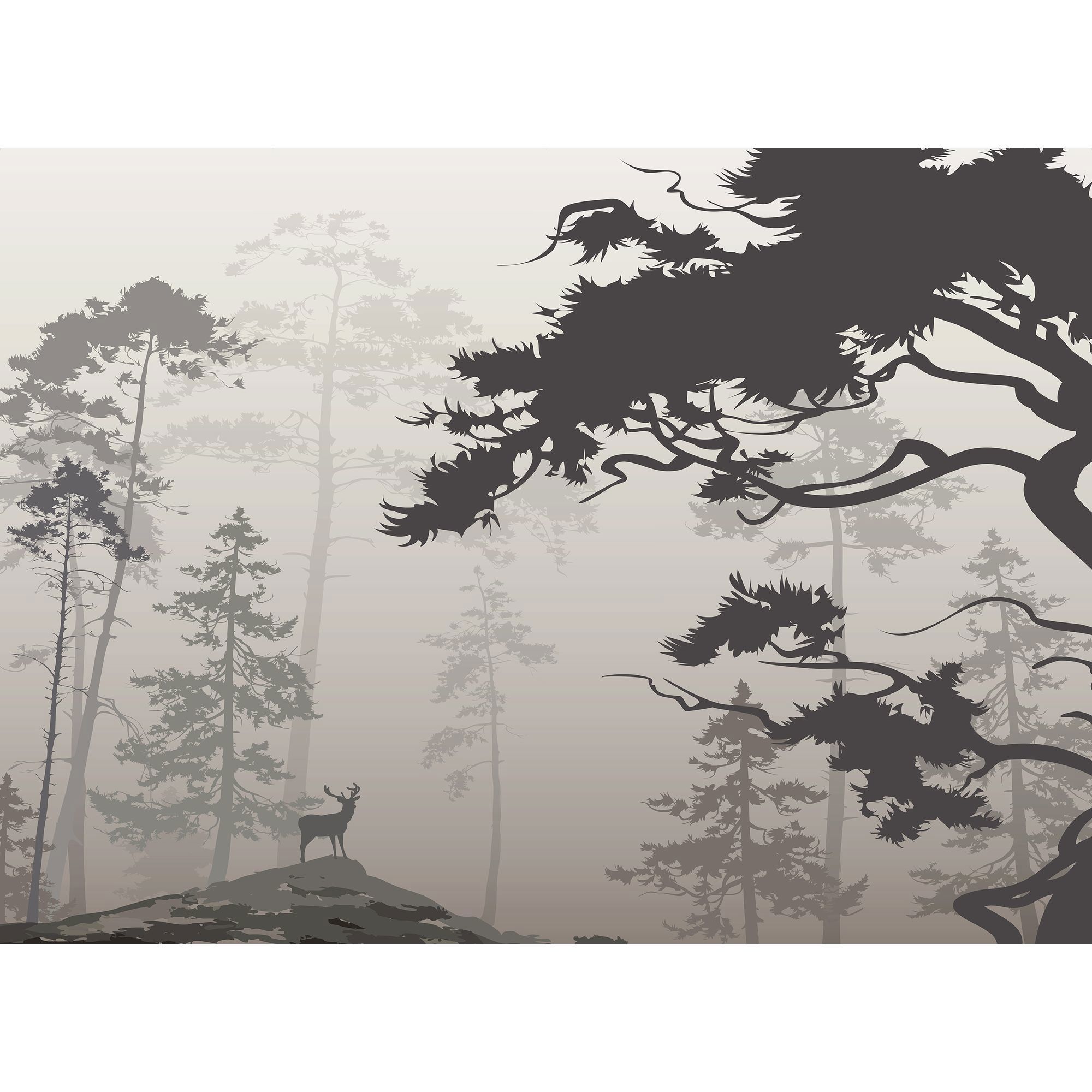 Фотообои Postermarket туманный лес 368 x 254 см