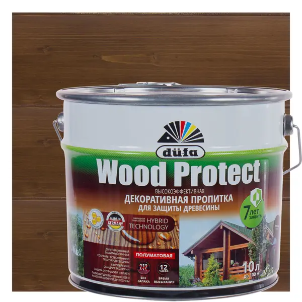 Антисептик Wood Protect цвет палисандр 10 л пропитка для дерева dufa wood protect полуматовая бес ная 9 л