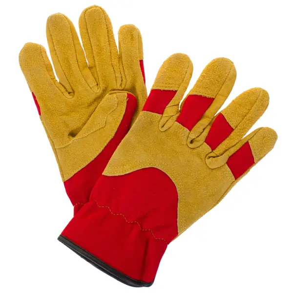 Перчатки садовые hq-15-M, кожа/спандекс перчатки со вставкой из козьей кожи start workmaster stg0110