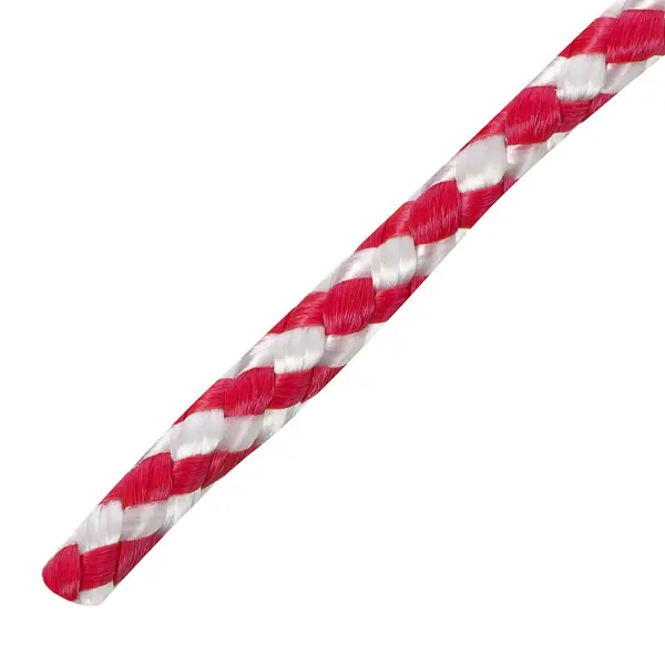 Шнур спирального плетения Standers 6 мм 10 м полипропилен цвет белый/красный