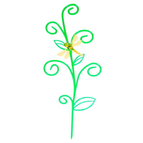 Опора для комнатных растений Стрекоза на ветке 36 см пластик зелёный штекер стрекоза 14х9см длина 45см