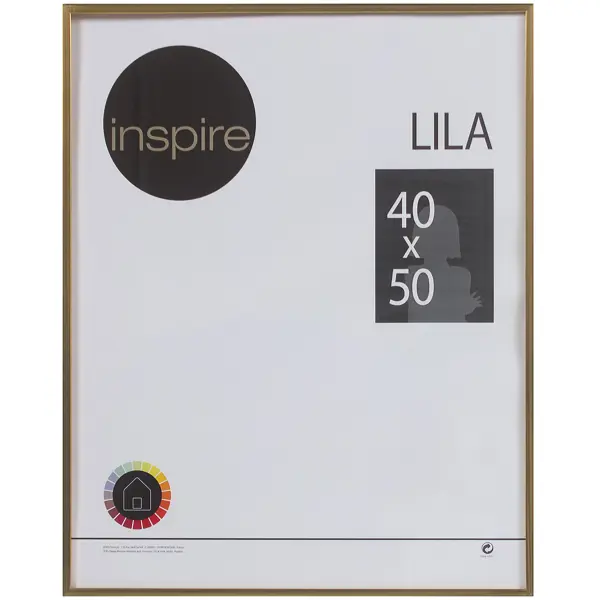 Рамка Inspire Lila 40х50 см цвет золото ручка с механизмом inspire для межкомнатной двери nancy gp глянцевое золото