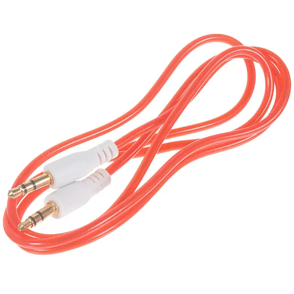 Кабель акустический AUX005 цвет красный сетевой разъем на кабель rexant