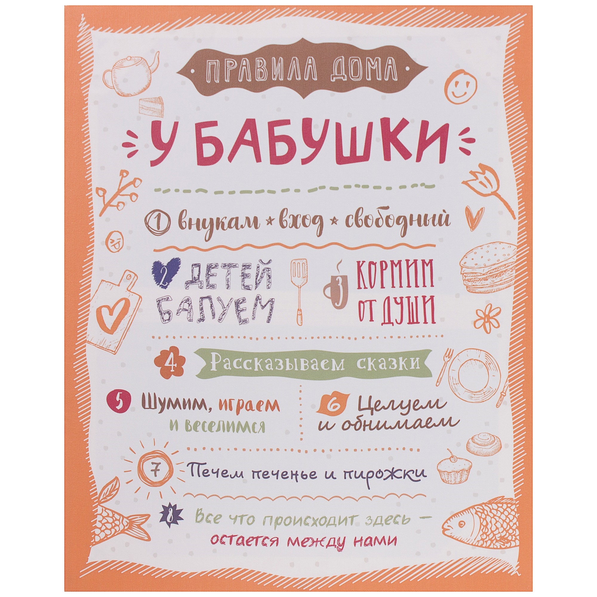 Картина на холсте «Правила у бабушки» 40х50 см ✳️ купить по цене 421 ₽/шт.  в Туле с доставкой в интернет-магазине Леруа Мерлен