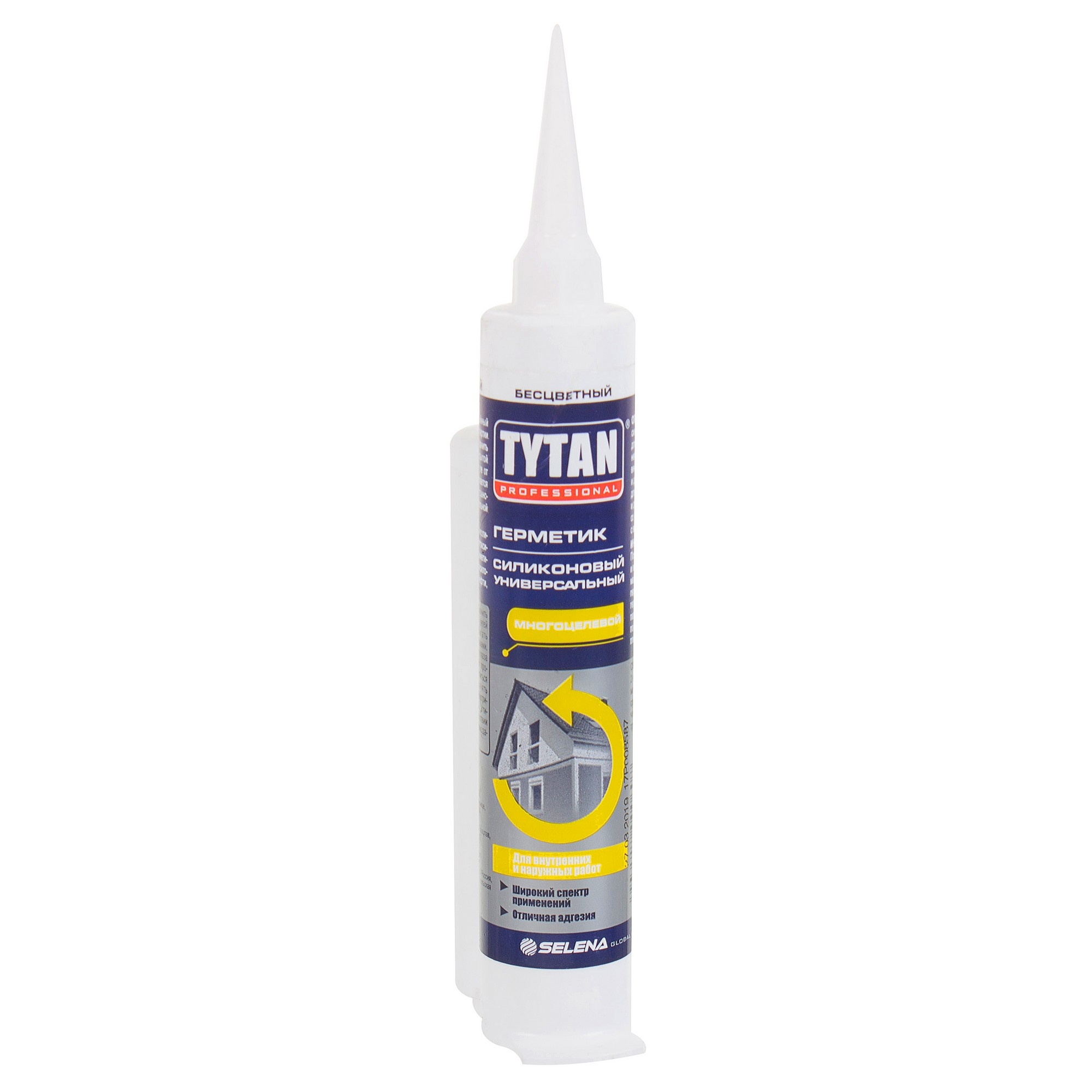 Герметик Tytan Professional силиконовый универсальный бесцветный, 80 мл .