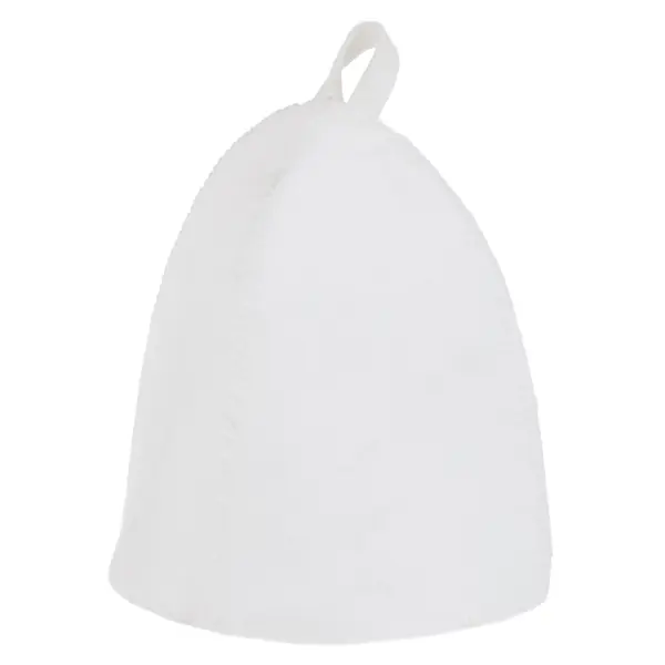 Шапка банная войлок цвет белый шапка для бани 70% войлок hot pot баня парит силу дарит 41169