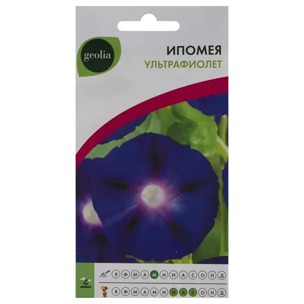 Семена цветов Ипомея Ультрафиолет Geolia удобрение geolia органоминеральное для цветов 2 кг