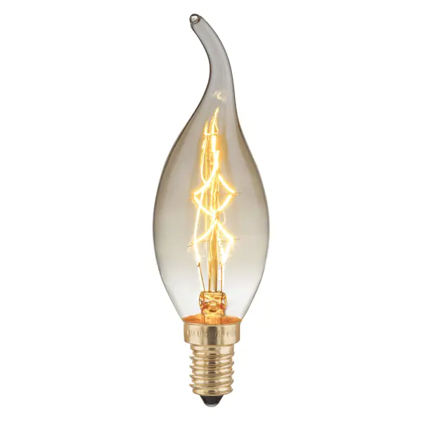 Лампа филаментная Elektrostandard «Эдисон E-C35T» E14 230 В 40 Вт свеча декоративная прозрачная 220 лм, тёплый белый свет фен harizma elfin 1900 вт белый