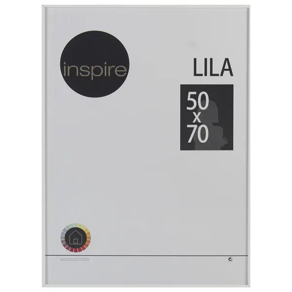 Рамка Inspire Lila 50х70 см цвет белый ламинатор fellowes pixel белый fs 56016 a3 80 125мкм 30см мин 2вал хол лам лам фото