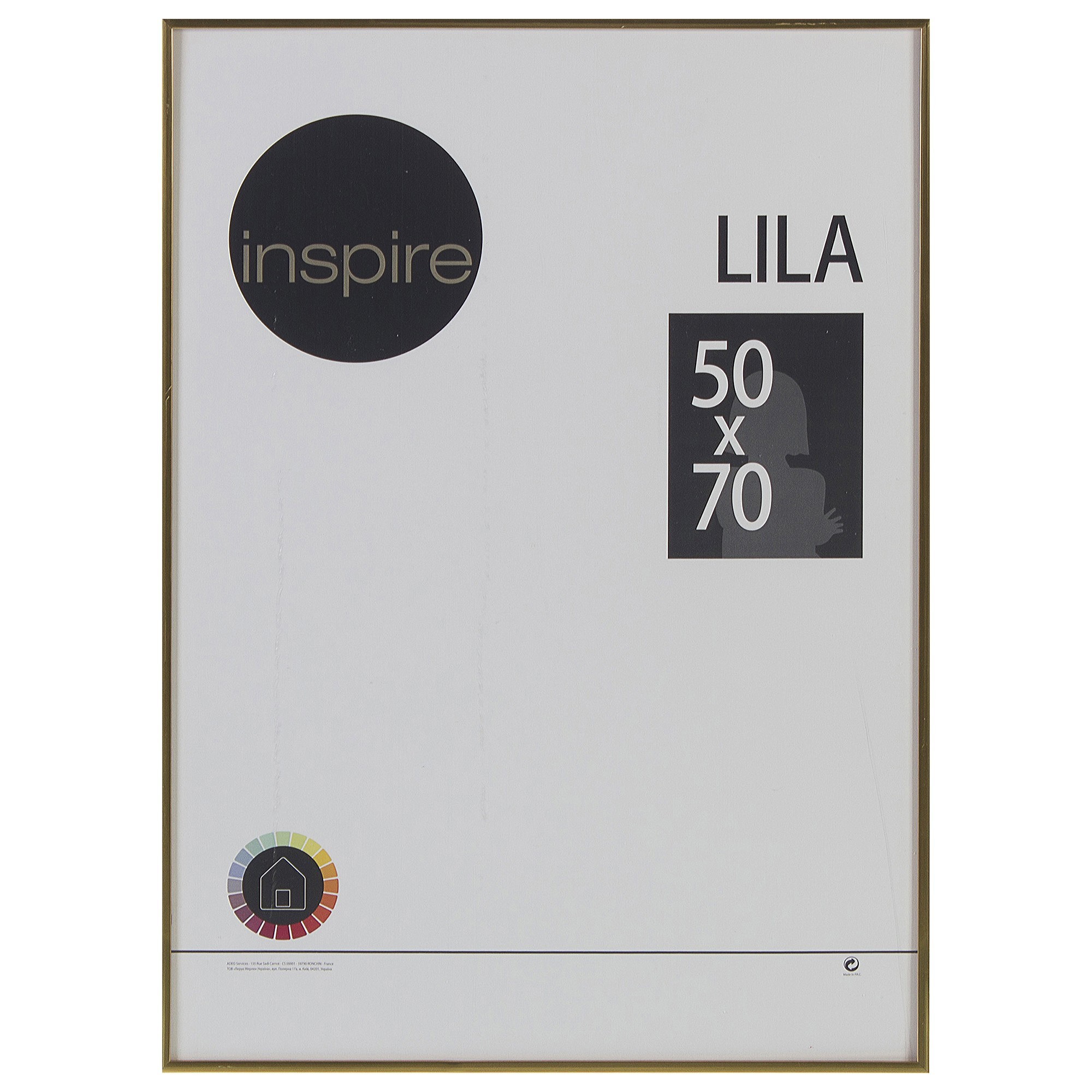 Рамка Inspire Lila 50х70 см цвет золото ? купить по цене 1050 ?/шт. в Уфе  с доставкой в интернет-магазине Леруа Мерлен